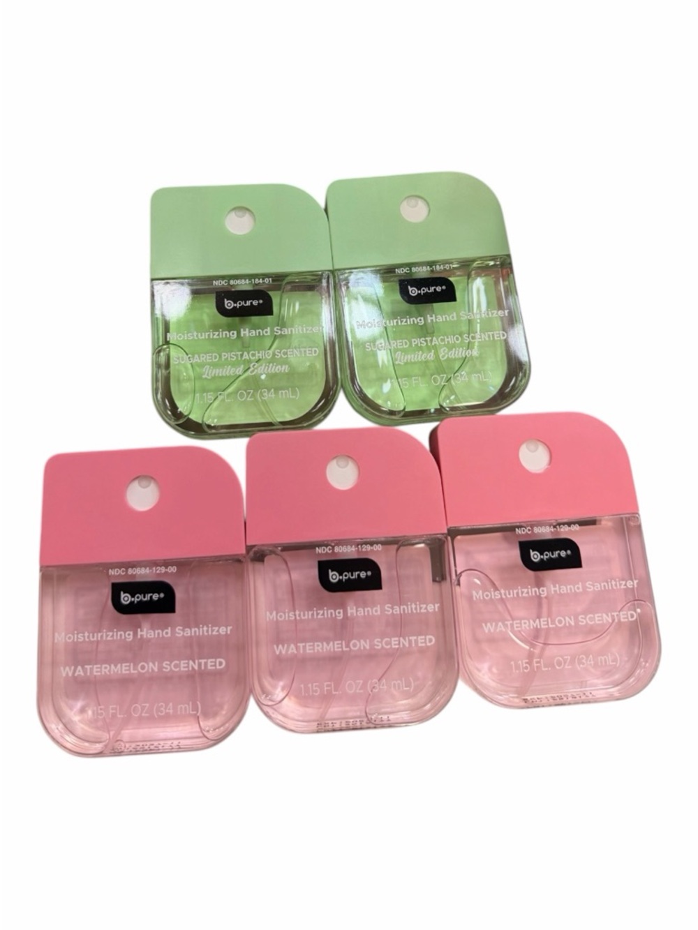 b-pure Moisturizing Hand Sanitizer Pack - Pink & Green